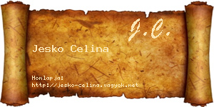 Jesko Celina névjegykártya